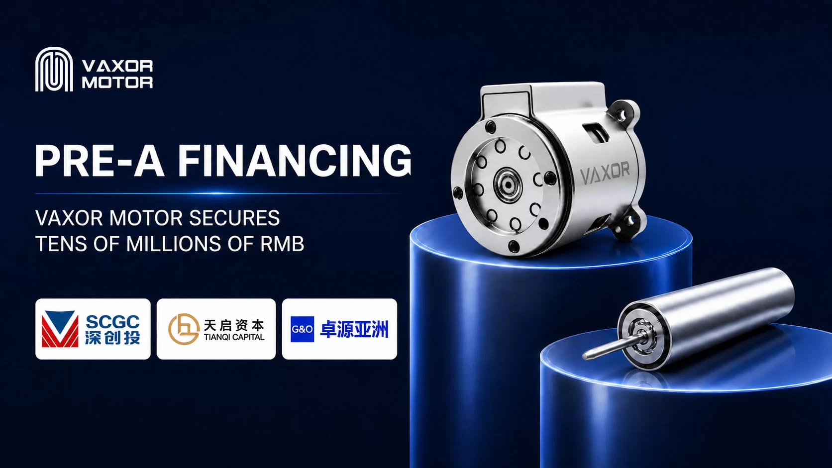 VAXOR MOTOR si assicura decine di milioni di RMB in finanziamenti Pre-A per accelerare la produzione di sistemi di movimento in miniatura